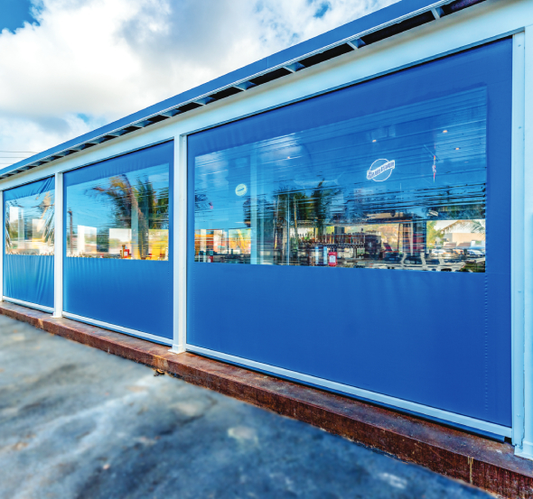 Motorized Privacy Screens detail - Cabana Theory