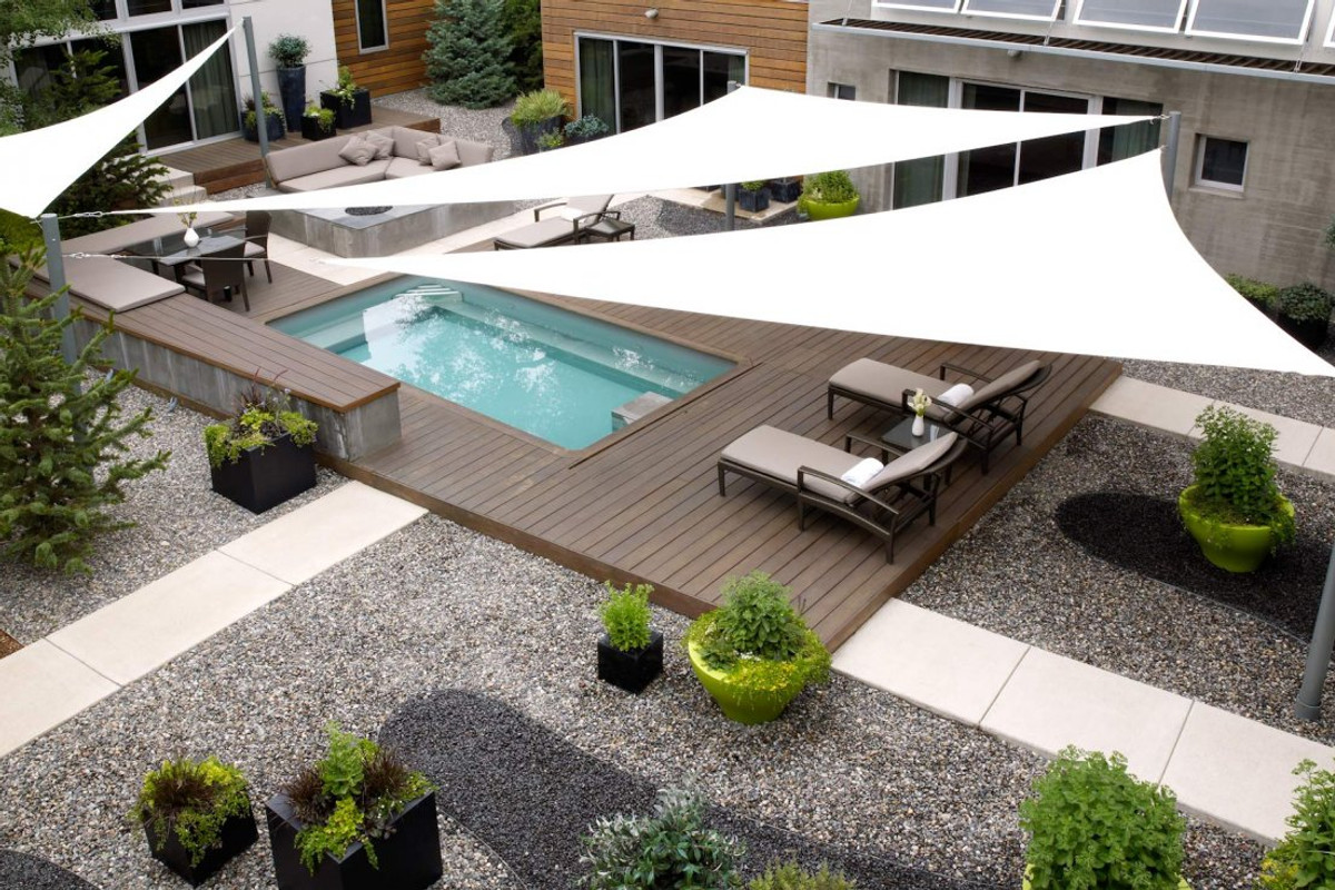 Sail shade over pool - Cabana Theory