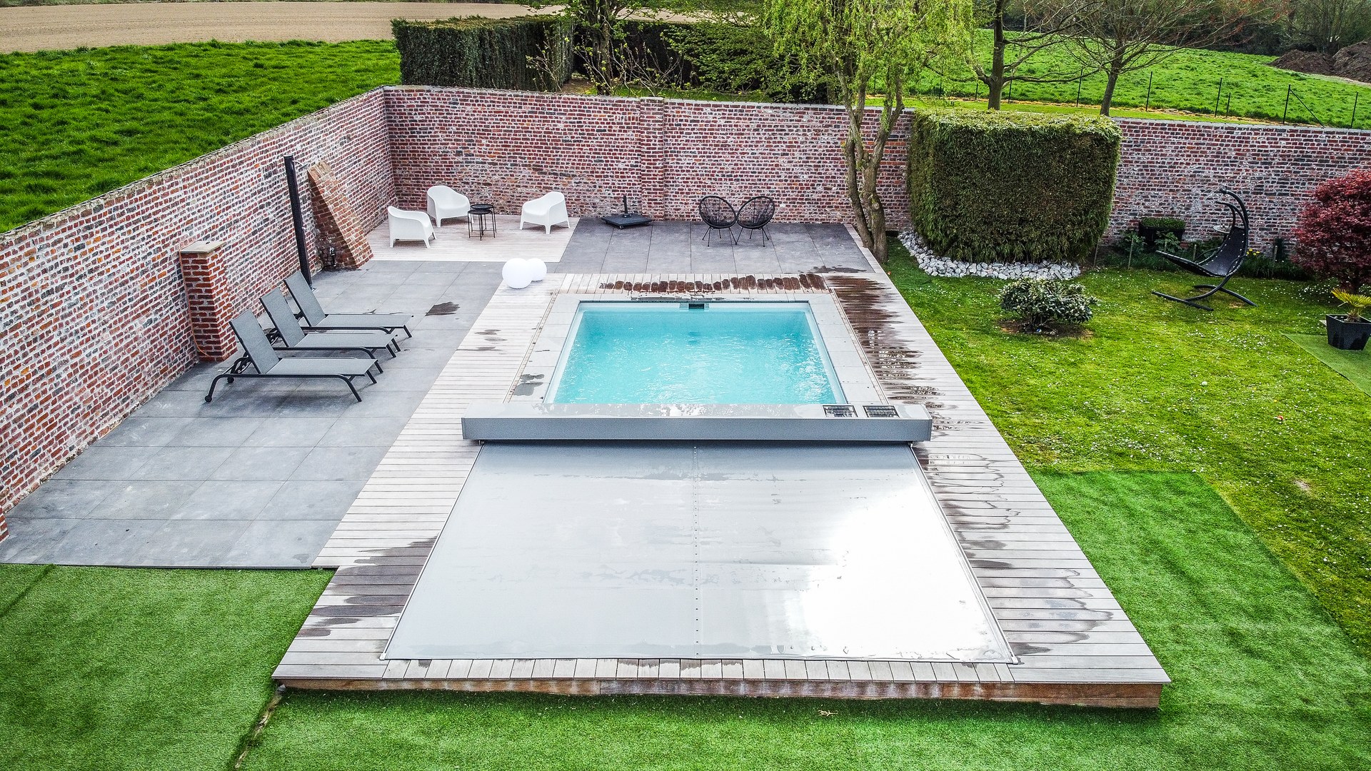 Pool Gallery Aerial — Cabana Theory