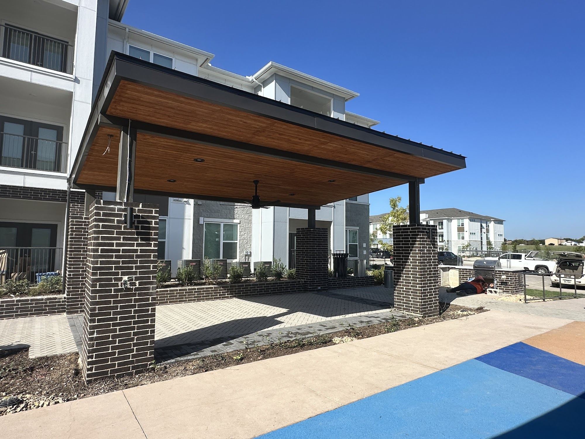 Commercial apartment amenity pavilion shade structure | Cabana Theory