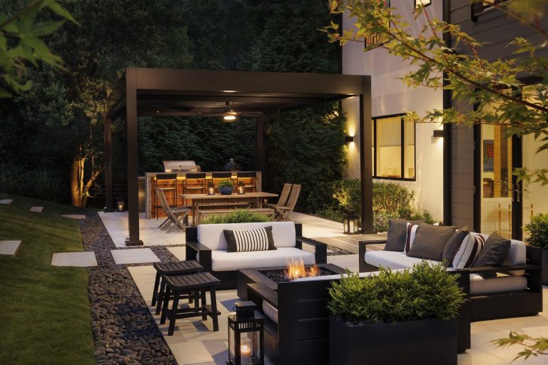 Fall outdoor living on a covered patio in DFW North Texas | Cabana Theory